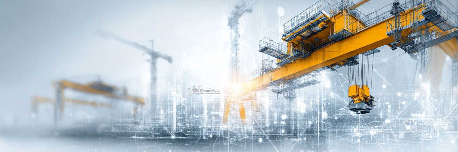 Schienengeführter Portalkran in einer Industrieumgebung zur effizienten Abdeckung großer Arbeitsbereiche und präzisen Lastenbewegung